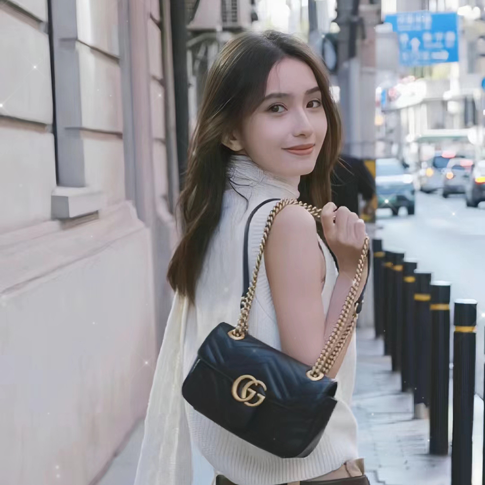  Gucci GG Marmont Black Mini Bag