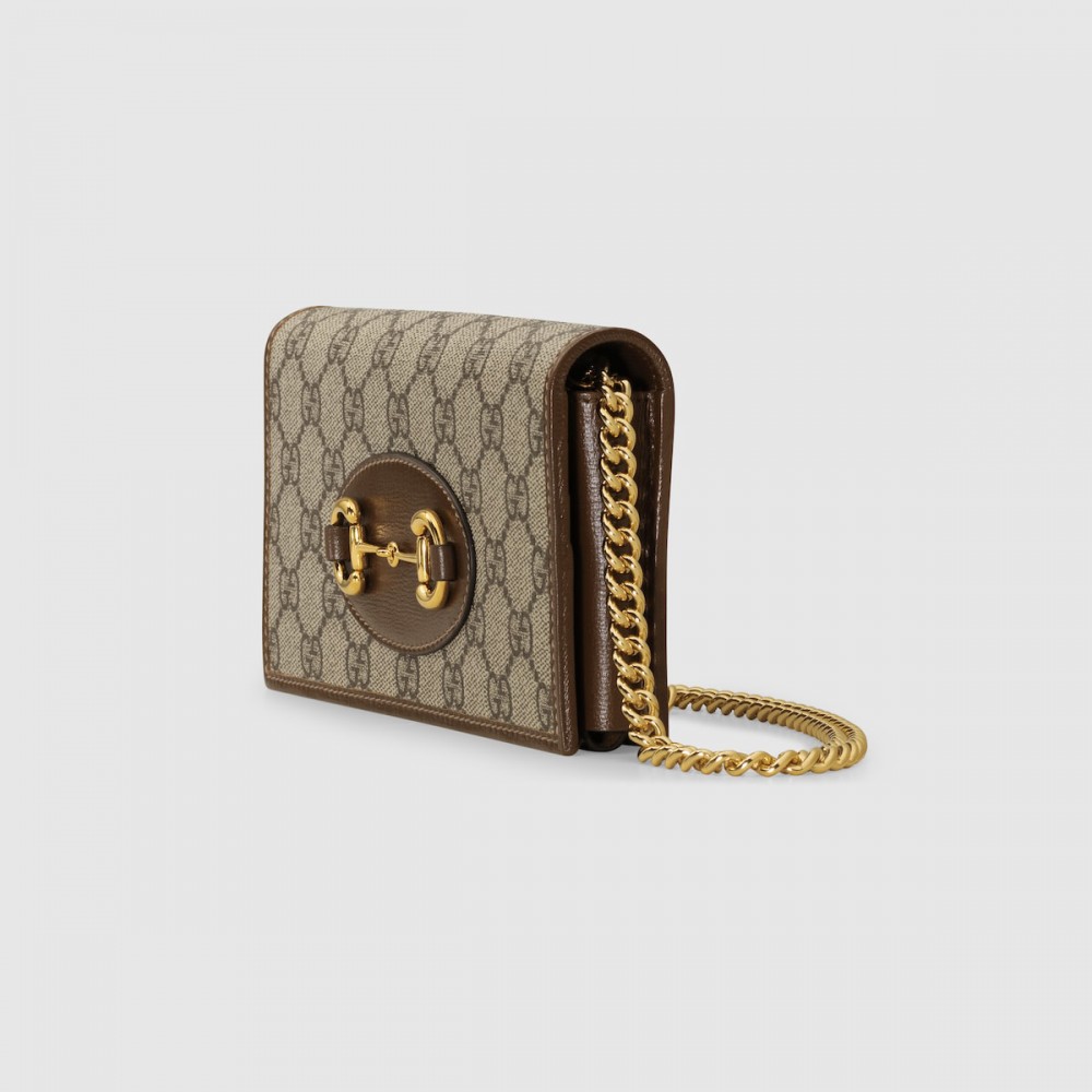 Gucci  Horsebit 1955 Brown Chain Wallet&Shoulder Bag