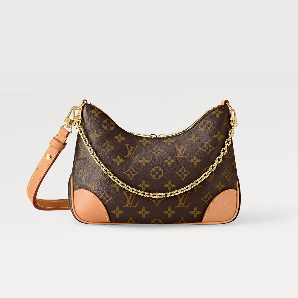 LV Boulogne Women Shoulder Bag Monogram Coated Canvas