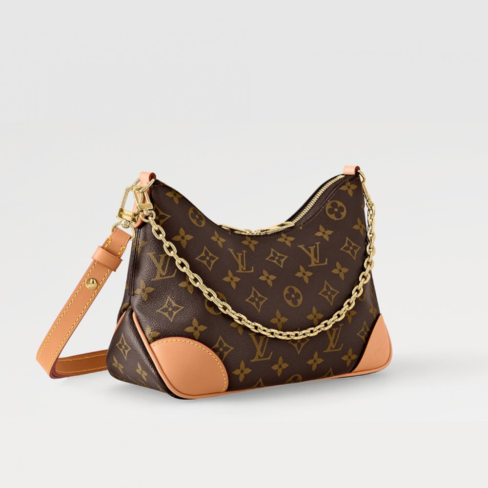 LV Boulogne Women Shoulder Bag Monogram Coated Canvas