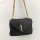 YSL Envelope Medium Black Gold  Shoulderbag