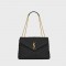 YSL Loulou Medium in Quilted Leather Black