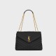 YSL Loulou Medium in Quilted Leather Black