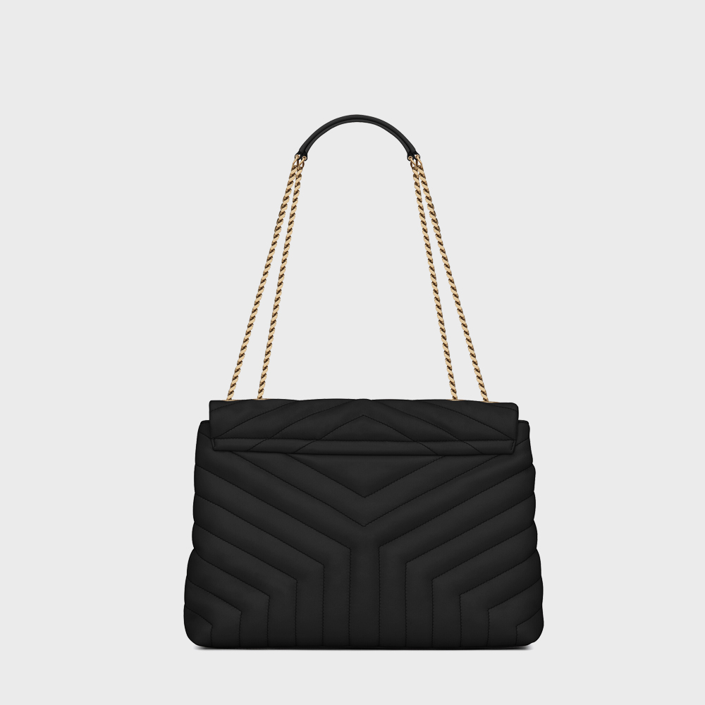 YSL Loulou Medium in Quilted Leather Black